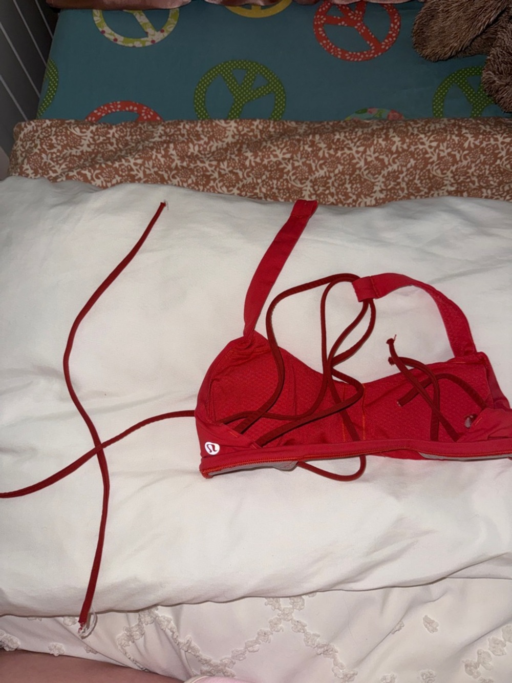 lululemon athletica Red Strappy Sport Bralette ***see discription